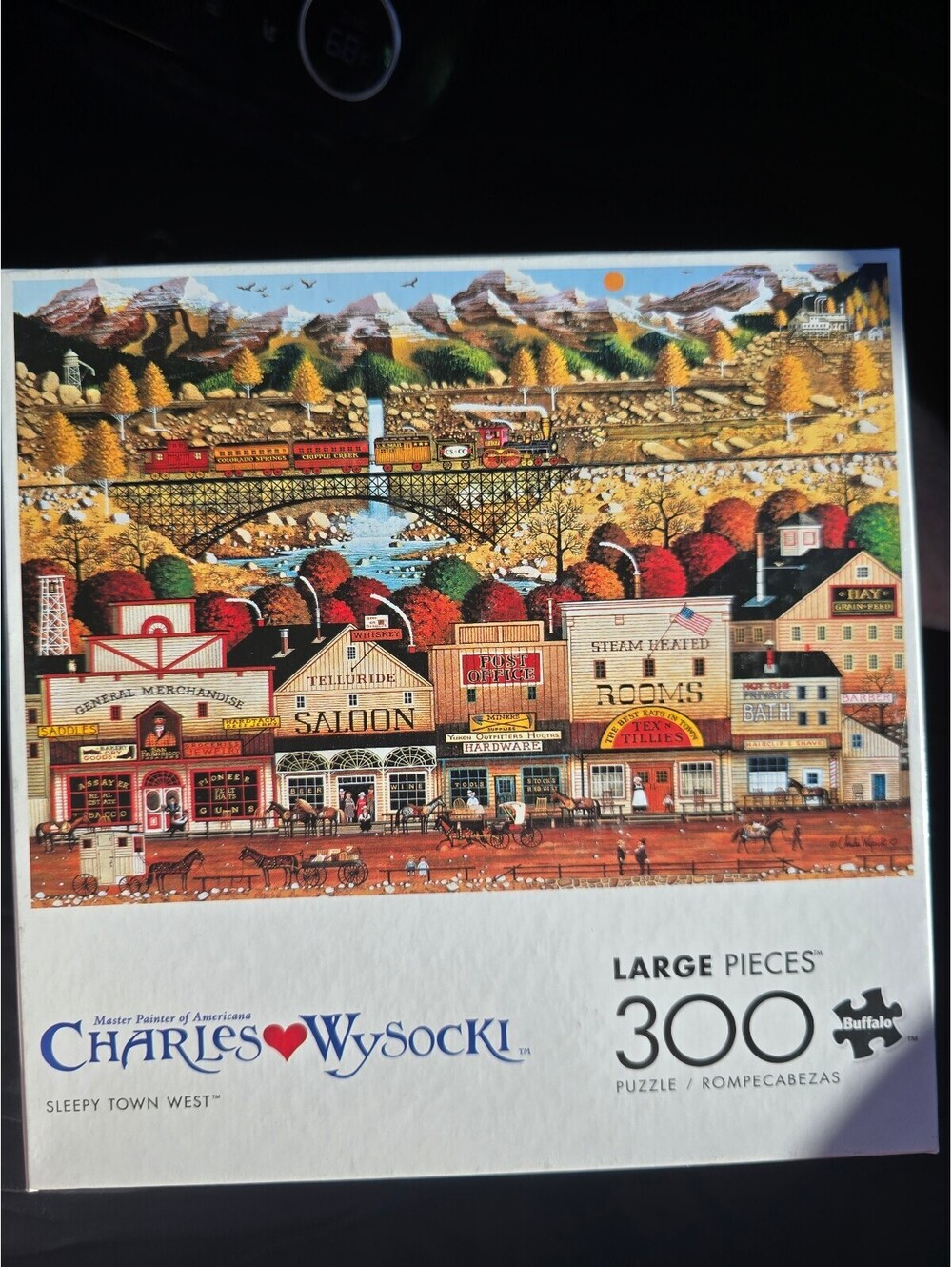 Buffalo Charles Wysocki Sleepy Town West 300 Pc Large Piece Jigsaw Puzzle